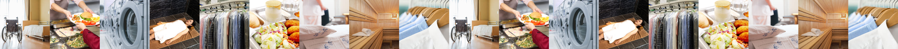 介護給食・介護用品卸・コインランドリー・洗濯・クリーニング・岩盤浴